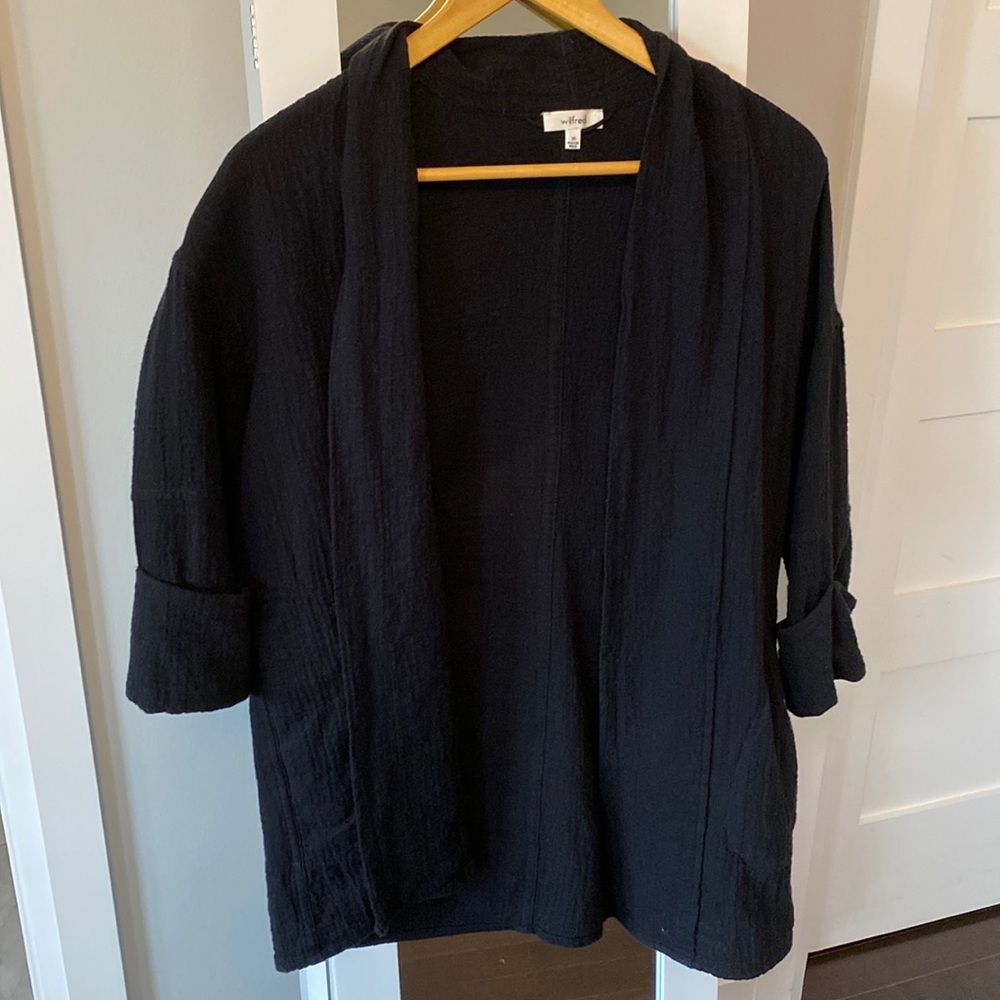Wilfred black cardigan with pockets. XS